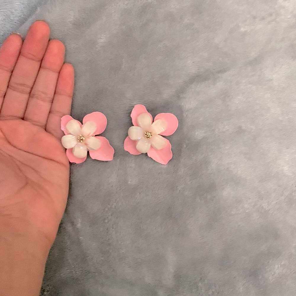 Pretty pink sakura earrings